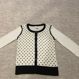 Elle Black and Cream Polka Dot Sweater